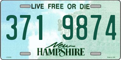 NH license plate 3719874