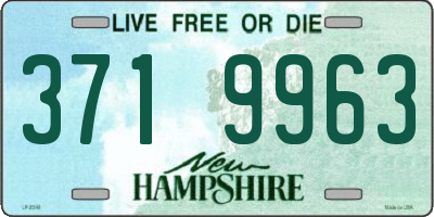 NH license plate 3719963