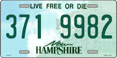 NH license plate 3719982