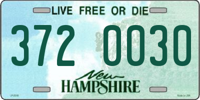 NH license plate 3720030