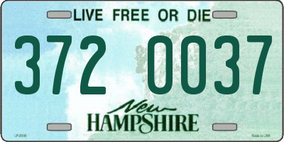 NH license plate 3720037