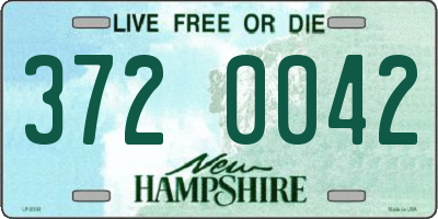 NH license plate 3720042