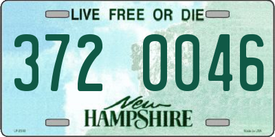 NH license plate 3720046