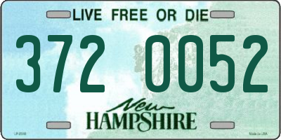 NH license plate 3720052