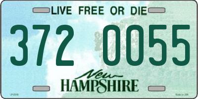 NH license plate 3720055