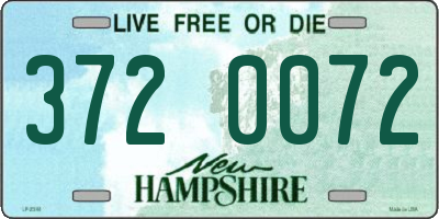 NH license plate 3720072