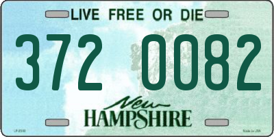 NH license plate 3720082