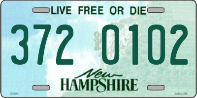 NH license plate 3720102