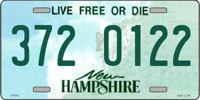 NH license plate 3720122