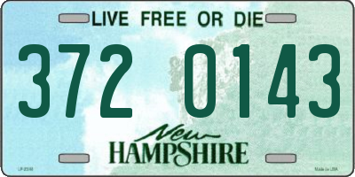 NH license plate 3720143