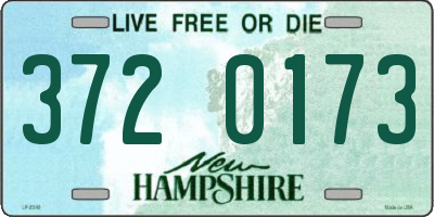 NH license plate 3720173