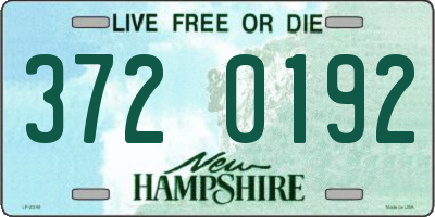 NH license plate 3720192