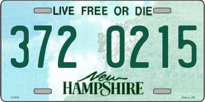 NH license plate 3720215