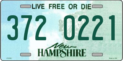 NH license plate 3720221