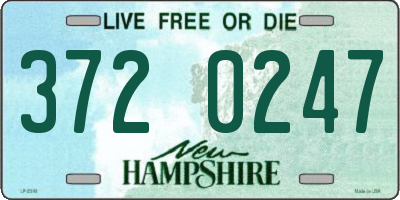 NH license plate 3720247