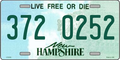 NH license plate 3720252