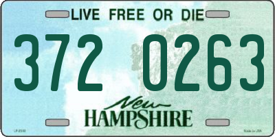 NH license plate 3720263