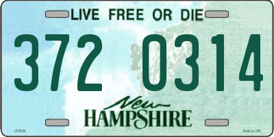 NH license plate 3720314