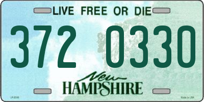 NH license plate 3720330