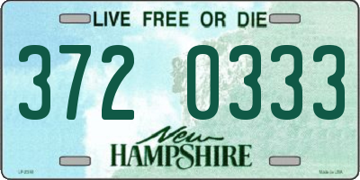 NH license plate 3720333