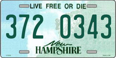 NH license plate 3720343