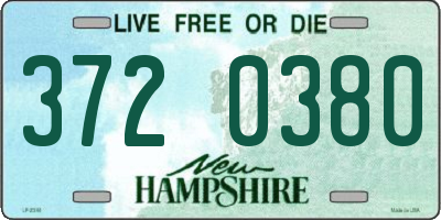 NH license plate 3720380