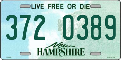 NH license plate 3720389