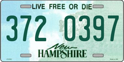 NH license plate 3720397
