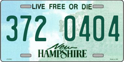 NH license plate 3720404