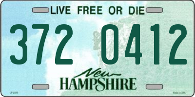 NH license plate 3720412