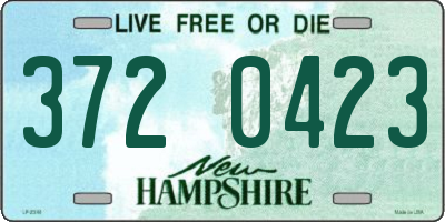 NH license plate 3720423