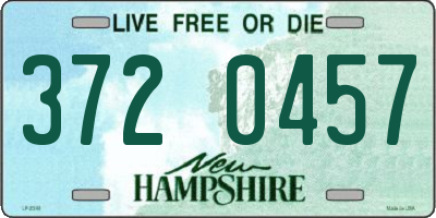 NH license plate 3720457