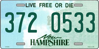 NH license plate 3720533