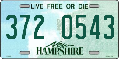 NH license plate 3720543