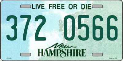 NH license plate 3720566