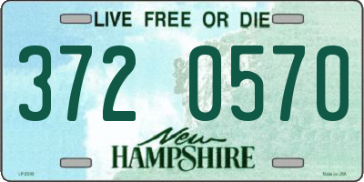 NH license plate 3720570