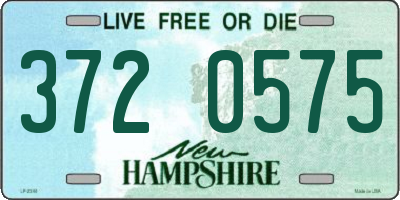NH license plate 3720575