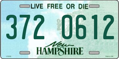 NH license plate 3720612