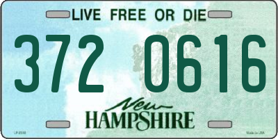 NH license plate 3720616