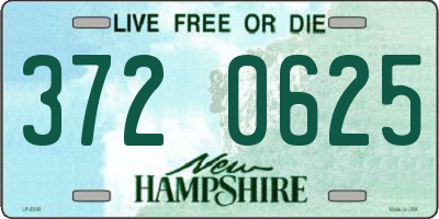 NH license plate 3720625