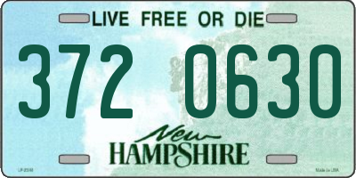 NH license plate 3720630