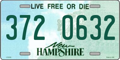 NH license plate 3720632