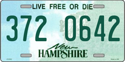 NH license plate 3720642