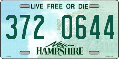 NH license plate 3720644