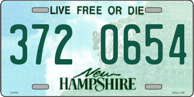 NH license plate 3720654
