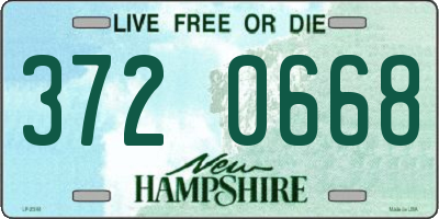 NH license plate 3720668