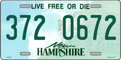 NH license plate 3720672