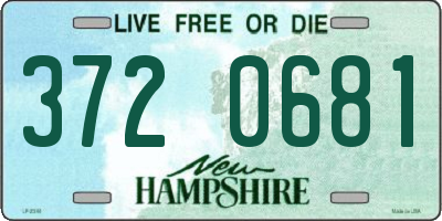 NH license plate 3720681