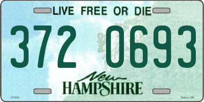 NH license plate 3720693