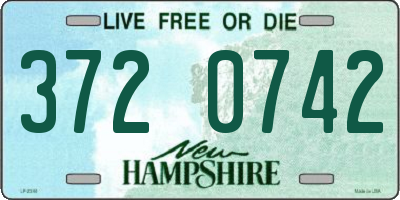 NH license plate 3720742